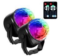 Lampe de Scène FIMEI Boule Disco 2 Pack,7 couleurs Lumière Soirée Discothèque Projecteur Effet Spot Stade Télécommande pour Fête