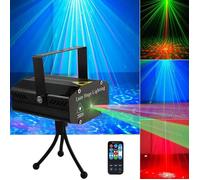 Lampe de Scène,LED laser lampe projecteur stroboscopique parti lumière Soirée Boule à Facette à Télécommande Eclairage DJ