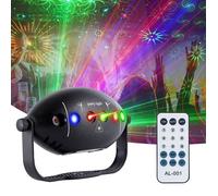 Lampe de Scène,LED Laser light projecteur stroboscopique parti 168 effets,Lumière Disco RGB UV Télécommande pour Fête/Noël