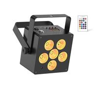 Lampe de scène rechargeable 60 W 5500 mAh RGBWA + LED UV avec télécommande DMX activation sonore DJ Uplights pour discothèques, mariages, concerts