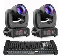 Lampe de scène - U'king DJ Lyre Beam LED GOBO 150W - Pour Concerts et Fêtes Avec Console 384 Canaux - Pack de 2