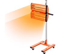lampe de séchage de peinture infrarouge haute puissance 2200W - Lampe à double tête avec couverture 360° - Angle & hauteur réglables - Protection de sécurité - Installation facile - Solution de peintu