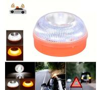 Lampe de secours jaune clignotante magnétique, lumière d'alerte de sécurité, besoin d'alimentation par batterie AAA pour Camping en plein air, lumière de sécurité routière, 1/2 pièces No Battery-2pc