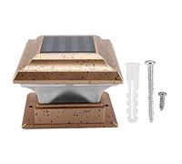 Lampe de sécurité pour jardin à énergie solaire, lumière solaire extérieure étanche pour poteau de clôture de terrasse, lampe de paysage en ABS IP44 au design élégant pour allée de (Lumière blanche