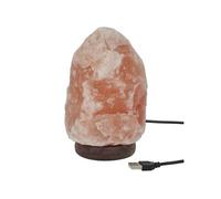 Home Deco Factory Lampe de sel à poser LA99761 Pierre – Socle en bois – Rose