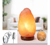 Lampe de sel naturel de l'Himalaya - 1,5/2 kg + Bougeoir en cadeau - Recommandée pour Feng Shui