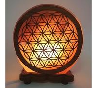 Lampe de Sel Ronde Fleur de Vie Ajourée