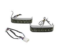Lampe de selle de moto LED clignotante pour Harley Gliding 1996-2013 (fumée chromée)