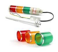 Lampe de signalisation de tour industrielle, Riloer 24V Rouge Jaune Vert Lampe de signalisation d'alarme de tour Lampe d'avertissement de batterie