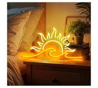 Lampe de signalisation Lumières Néon Coucher De Soleil Océan, Luminosité Réglable, Adaptées À La Décoration Murale D'une Chambre À Coucher Ou D'un Studio 27cmx53cm(C)