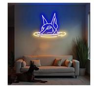 Lampe de signalisation Lumières Néon Pour Chien, Luminosité Réglable, Idéales Pour Les Studios, Les Cafés Et Les Décorations Murales 37cmx48cm(UNE)