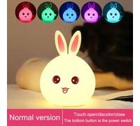 Lampe de silicone lapin mignon nuit colorée lampe chambre à coucher pour enfants cadeau de bébé G