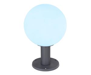 Lampe de socle de jardin Éclairage extérieur Lampe d'extérieur Lampadaire, verre alu, télécommande à intensité variable, 1x RGB LED 8,5W 806Lm, DxH 25x38 cm