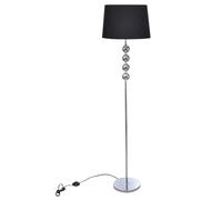 Lampe de Sol à Long Pied 4 Boules de Décoration Noir Lampe de Chevet vidaXL