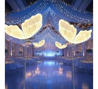 Lampe de sol créative à LED en forme de papillon pour mariage et Noël, décoration d'intérieur élégante, plafonnier et lampe de table, éclairage chaud pour célébrations et événements