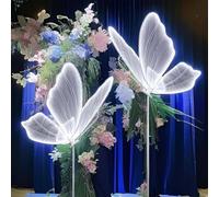 Lampe de sol créative à LED en forme de papillon pour mariage et Noël - Décoration d'intérieur élégante - Plafonnier et lampe de table - Éclairage d'ambiance chaud