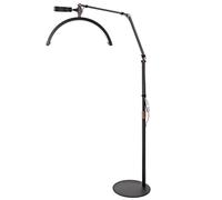 Lampe de sol demi-lune 20 W LED Beauty Lumière à intensité variable Rotation à 360° Support de téléphone HD-M2X Noir