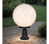 Lampe De Sol En Boule 37Cm Petite IP43 E27 Noir Blanc Extérieur Lampe De Chemin