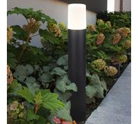 Lampadaire d'extérieur Lampe de chemin à LED Lampe de jardin noire, aluminium plastique, 4,5W 400lm blanc chaud, 8x50 cm