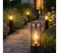 Lampe De Sol Pour Terrasse En Acier Inoxydable Cuivre 1 Flamme H 45 Cm