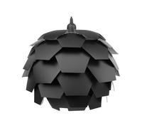 Lampe de Suspension 60 cm E27 Max 60W en Synthétique Noir Cône de Pin Déco Segre