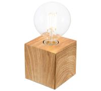 Lampe de table 1 feuille. LEONIE couleur chêne clair pour 1xE27, max.42W 10cmx10cm, H: 10cm ON / OFF tactile