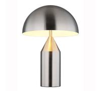 Lampe de table 2 flammes Lampe de lecture Lampe de chevet nickel mat Lampe de salon Lampe de table blanche, 2x E27, DxH 28 x 39 cm