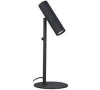 House Nordic Lampe de table noire PARIS - GU10/5W LED - IP20 - Lampe de bureau tube design