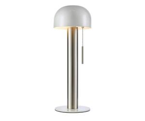 Lampe de table 2xG9 18W Max, nickel satiné et blanc avec interrupteur rétro - Markslöjd - Costa