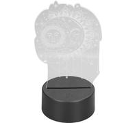 lampe de table 3D 7 couleurs Soleil Lune LED Veilleuse Acrylique Interrupteur tactile Alimentation USB Lampe décorative 3D pour chambre à coucher