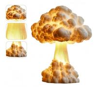 Lampe de table 3D en forme de champignon en forme de nuage, explosion de bombe atomique, fait à la main, en résine, pour chambre à coucher, bureau, décoration d'intérieur, festival, cadeau pour
