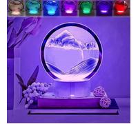 Lampe De Table 3D Moving Sand Art Liquide, Sablier 3D Lampe De Sable Mouvant, Couleur Rvb Couleur Sable Lampe De Nuit,