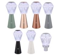 Lampe de table à LED cristal Rehausse bouteille Lampe décorative Changement de couleur Lampe de table tactile, batterie USB, fonction mémoire, RGBW 0,6W 15Lm Schwarz