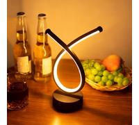 Lampe de table à LED moderne Lampes de bureau à spirale diminuables uniques avec 3 niveaux de couleur pour la chambre à coucher et le salon à côté lit
