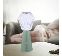 Lampe de table à LED cristal Rehausse bouteille Lampe décorative Changement de couleur Lampe de table tactile, batterie USB, fonction mémoire, RGBW 0,6W 15Lm Grün