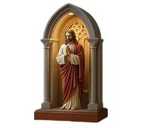 Lampe de table à LED Vierge Marie faite à la main - Statue de la Vierge Marie - Veilleuse élégante - Lampe catholique sacrée