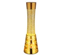 Lampe de table à paillettes, lampe à lave LED, lumière pailletée, verre doré, effet 3D, H 40 cm