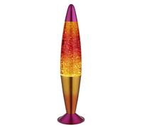 Lampe de table à paillettes, lampe à lave, lumière pailletée, aluminium, LED, paillettes argentées colorées, H 40 cm