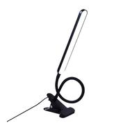 Lampe de table à pince - Lampe de bureau à bras oscillant | Éclairage de lecture directionnel avec joint réglable, luminaire compact monté à clip, lampe de travail fonctionnelle pour la maison, le