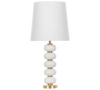Lampe de Table à Poser Blanc et Doré Design Glamour avec Pied Décoratif Frio [EEK: A]