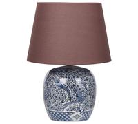 Lampe de Table à Poser en Porcelaine Blanc et Bleu Peint à la Main 53 cm Neira