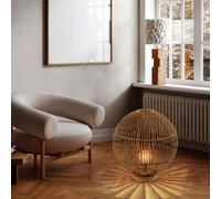 Lampe de Table Accumulateur Luminaire Boho Bambou Salon H 53,5 CM