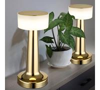 Accumulateur Luminaire Lampe de Table Chambre LED Batterie Tactile Dimmer USB 2x