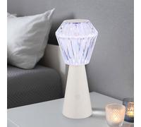 Lampe de Table Accumulateur Luminaire Décorative RGB LED Cristal Clair USB Touch