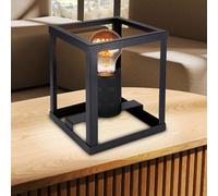 Lampe de Table Accumulateur Luminaire Industriel Noir Lecture LED H 20cm