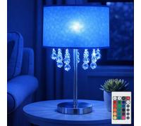 Lampe de Table Accumulateur Luminaire Lustre en Cristal RGB LED Dimmable Gold
