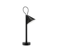 Alessi - ME01 B - Lampe Portable Magnétique, Batterie Rechargeable avec Câble USB-C, en Métal et Résine Thermoplastique, Lumière LED 3.5 W 5 V, Noir