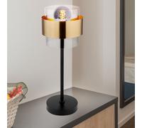 Lampe de table lampe de bureau lampe de bureau lampe de chevet H 45 cm laiton verre
