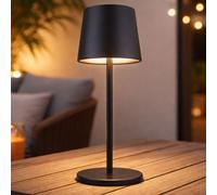 Lampe de table lampe de table lampe de salle à manger noir variateur tactile batterie USB LED H 28 cm