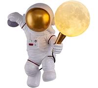 Lampe de Table Astronaute, Abat-Jour 3D en Forme de Lune, Applique Murale créative en résine, veilleuse pour Salon, Chambre à Coucher, Couloir de Chevet, Lampe Murale C
